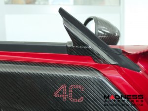 Alfa Romeo 4C Carbon Fiber Interior Door Triangle Cover Kit 
